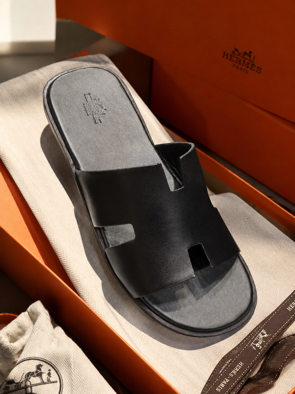 Aurex H-Line Leather Slide