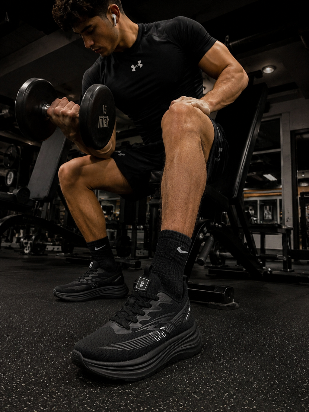 Black sport shoes