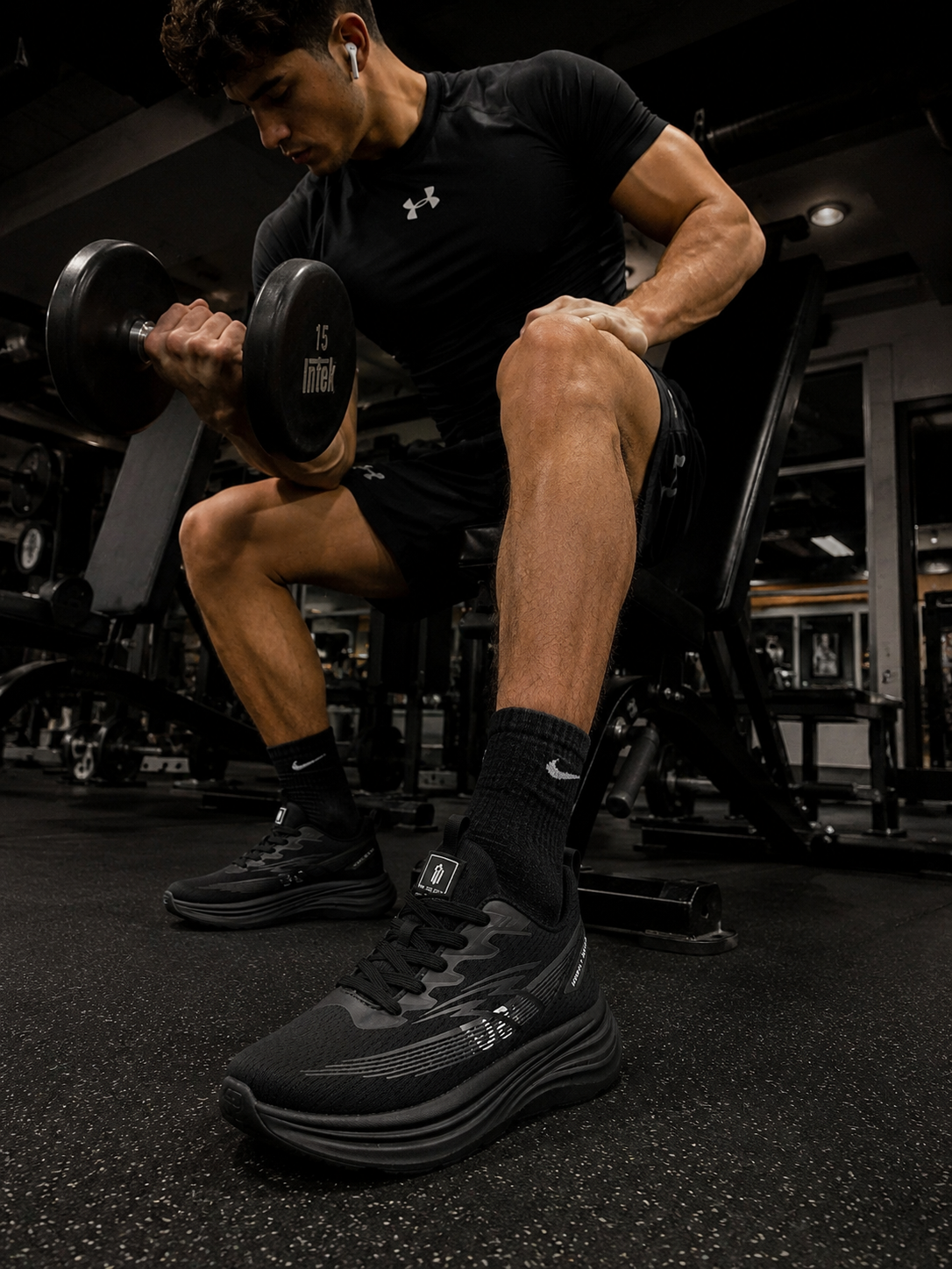 Black sport shoes