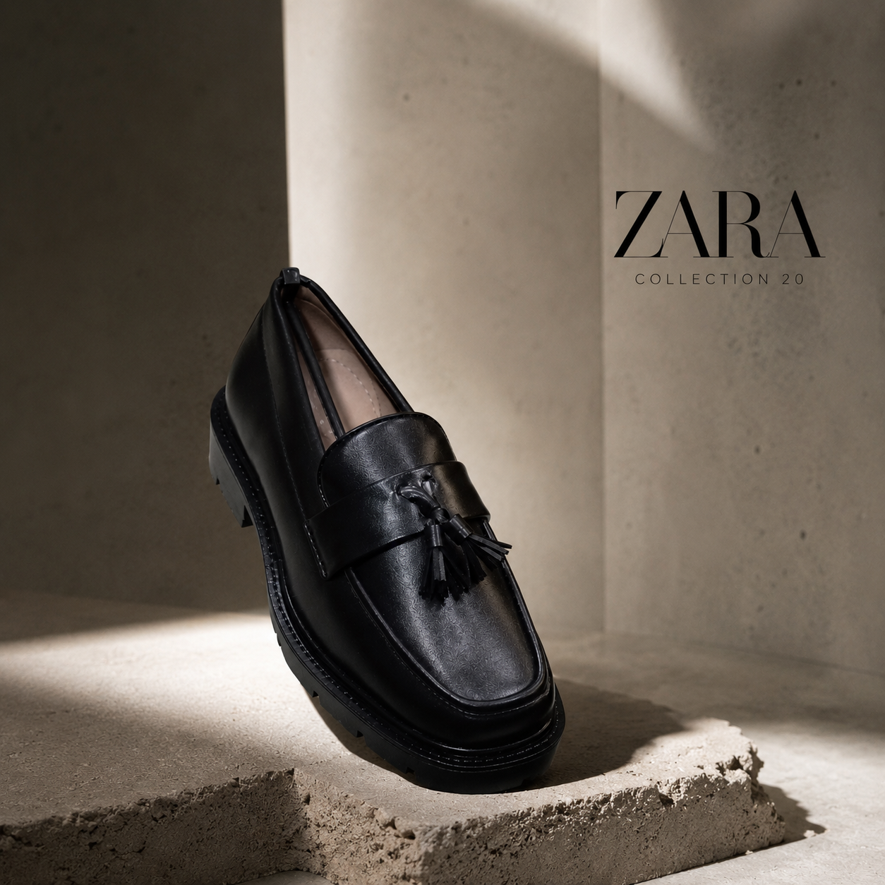 Zara chunky sole loafer