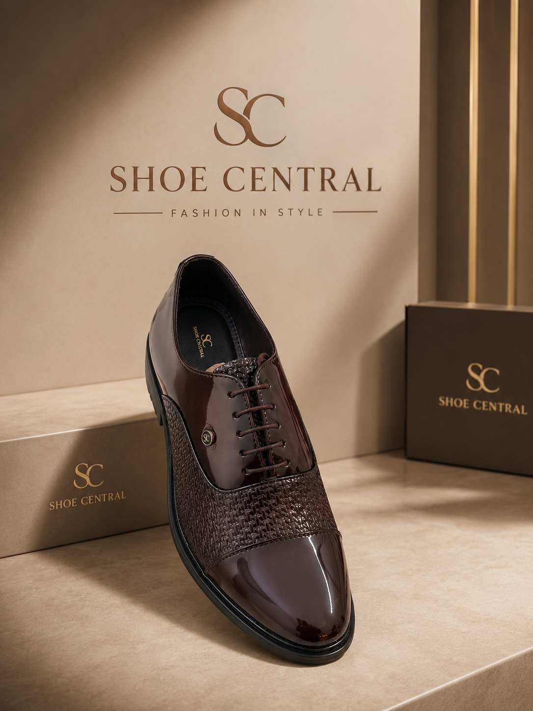 Tom patent shoes