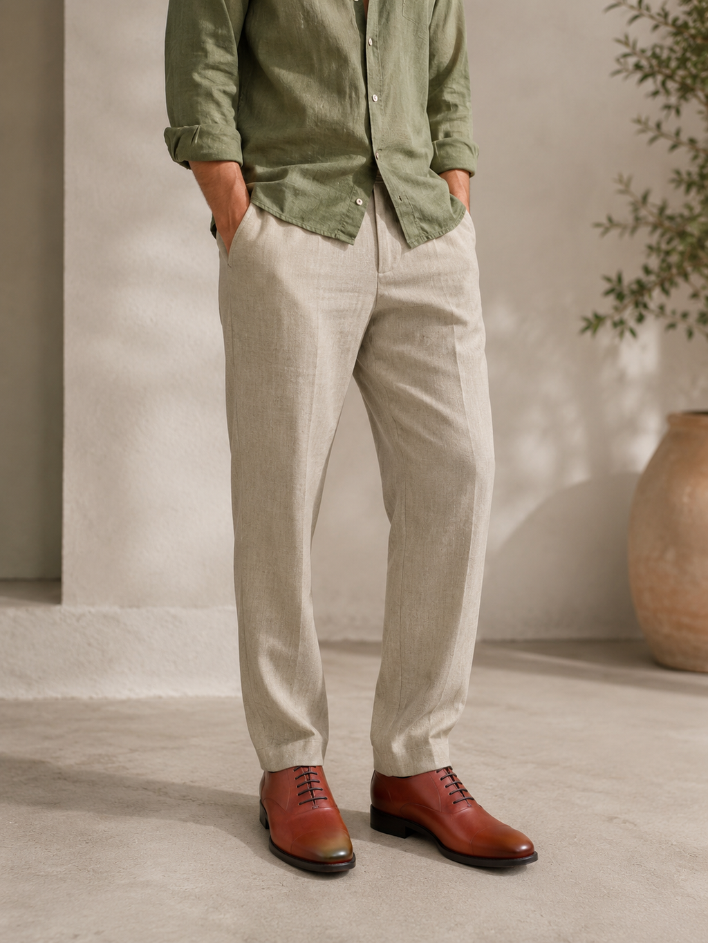 Formal tan shoes