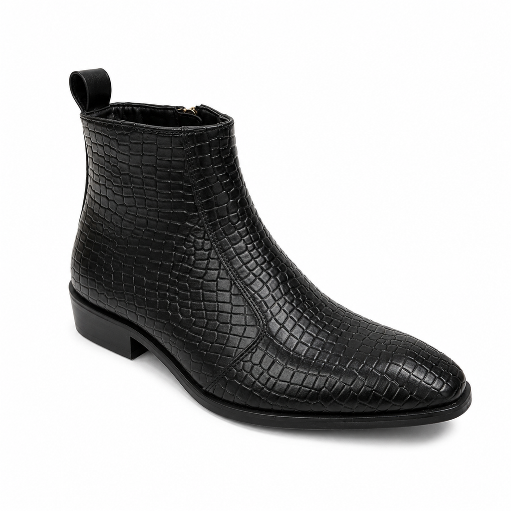 Croco leather Chelsea boots