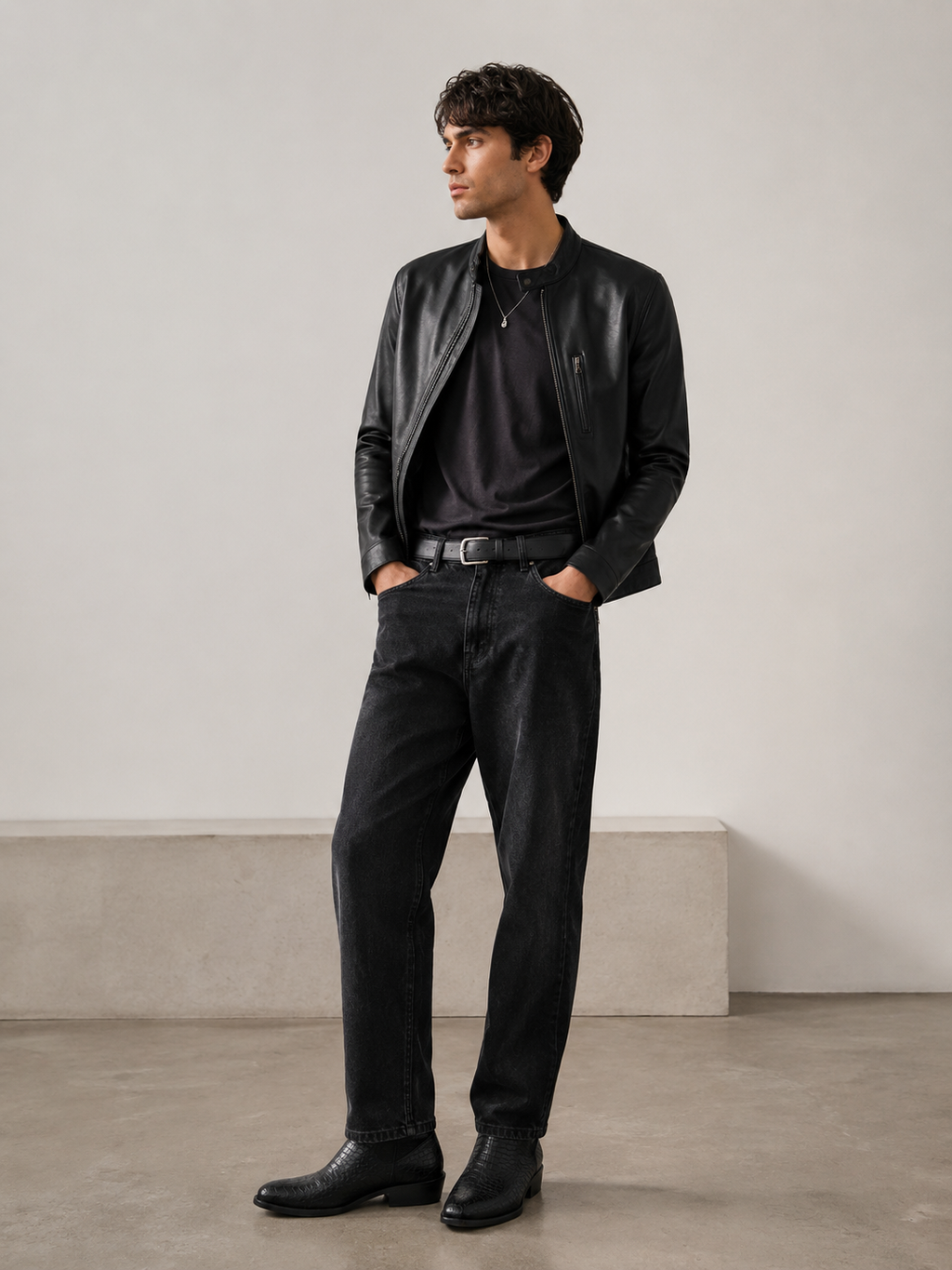 Croco leather Chelsea boots