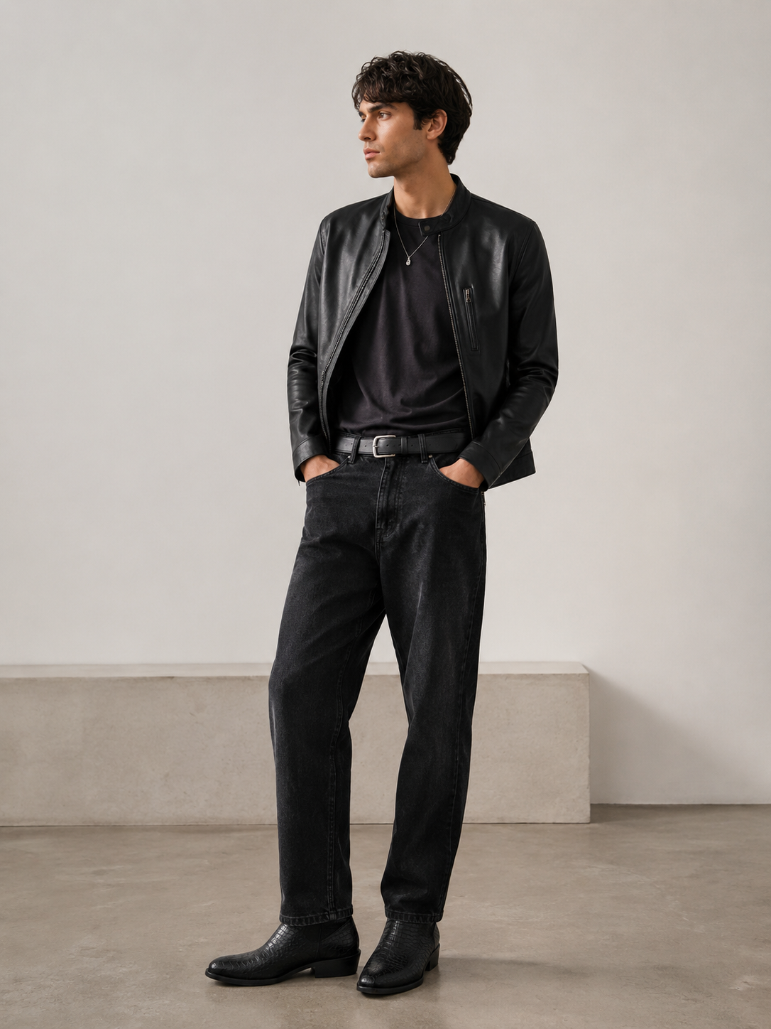 Croco leather Chelsea boots