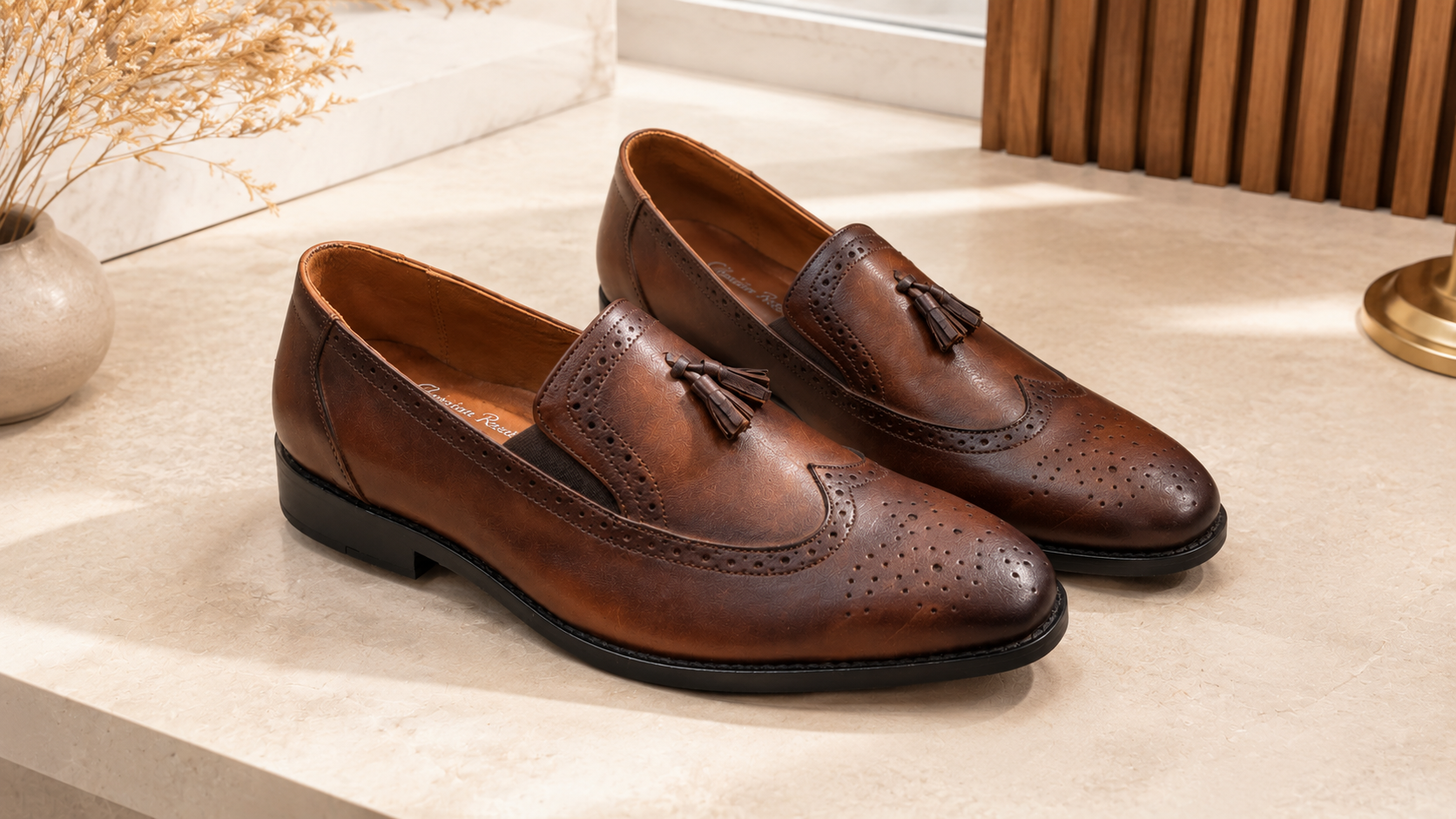 Tassel Brogue Leather Loafer